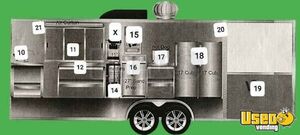 2025 Kitchen Trailer Kitchen Food Trailer Propane Tank Florida for Sale