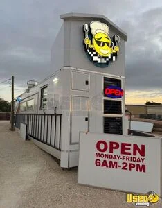 2025 - 8.5' x 28' Kitchen Food Concession Trailer with Fire Suppression & Bathroom for Sale in Texas!