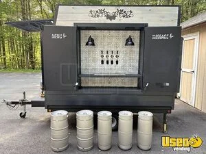 2025 5' x 8' Mobile Draft Bar Trailer Beverage Concession Unit w/ Solar Power for Sale in Massachusetts!