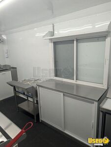 2026 14by8 Kitchen Food Trailer Diamond Plated Aluminum Flooring Texas for Sale