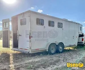 3 Horse Living Quarters Trailer 3-horse Lq Trailer Microwave Texas for Sale