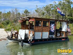 Used - 24' Custom Tiki Style Food Boat | Licensed Food Boat Floating Food Truck for Sale in Florida!
