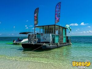 Turnkey 2021 30' Food Boat with Fully Enclosed Kitchen Area Floating Food Truck for Sale in Florida!