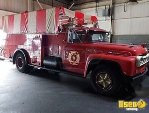 VINTAGE- 1958 20' Ford F700 Fire Truck to Food Truck Conversion Emergency Vehicle Catering Truck for Sale in Ohio!