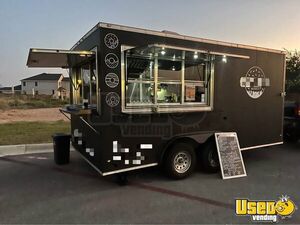 Turnkey Business - 2017 8.5' x 16' Mini Donut Concession Trailer with Fire Suppression System for Sale in Texas!