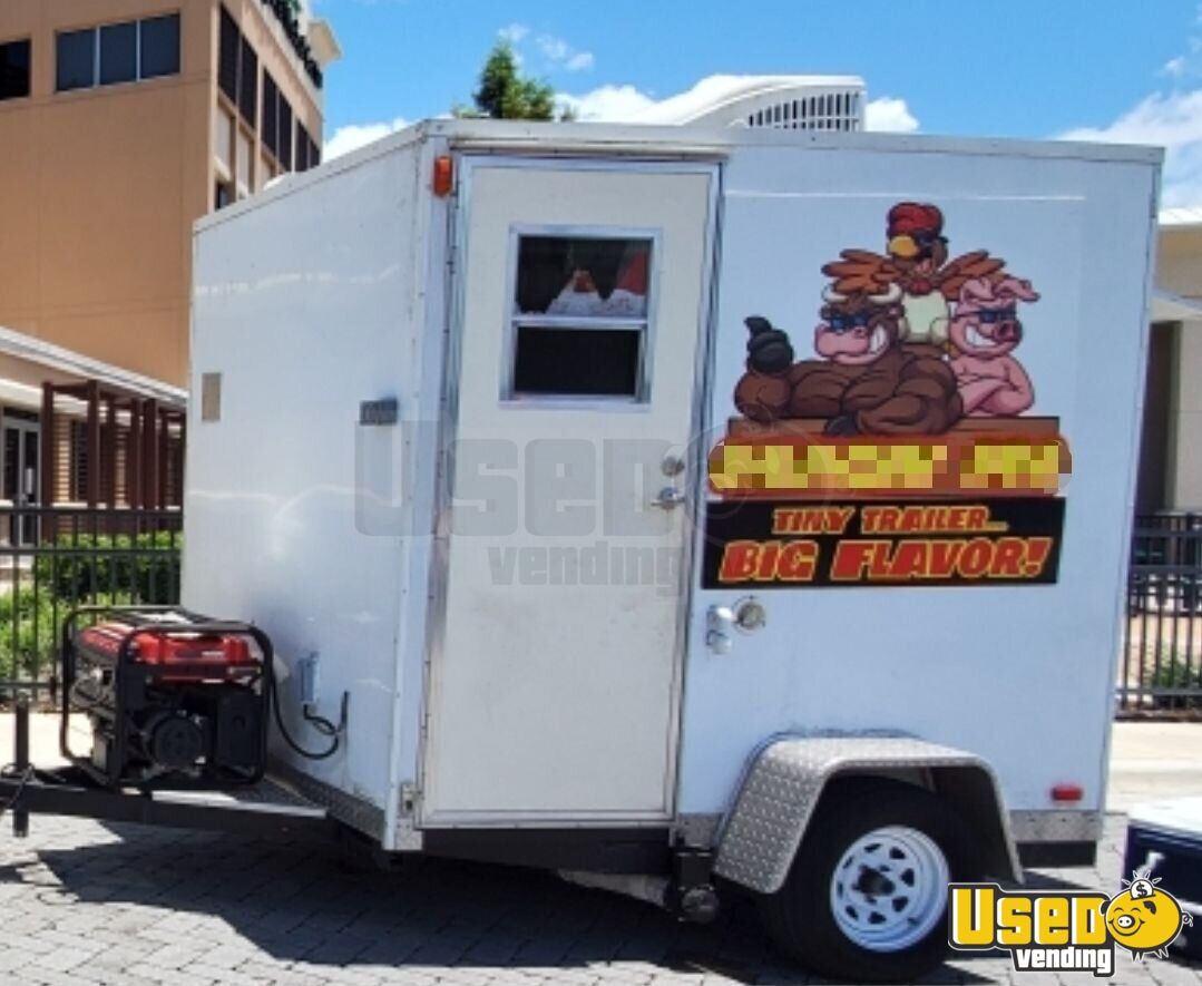 Licensed Ready 6' x 8' Barbecue Concession Trailer with Electric Smoker