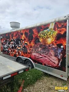 2023 8.5 x 20' Barbecue Kitchen Food Concession Vending Trailer with Pro Fire System for Sale in Alberta!