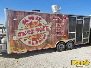 2018 8' x 28' Barbecue Food Concession Trailer with Fire Suppression & 8' Porch for Sale in Arizona!