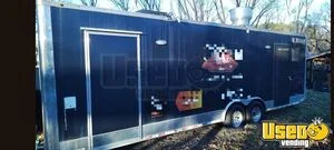 2017 8.5' x 28' Barbecue Kitchen Food Concession Trailer with Pro Fire System for Sale in Arkansas!