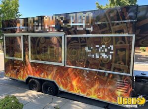 2002 8' x 19' BBQ + Mobile Kitchen All NSF Food Concession Trailer w/ Pro-Fire Suppression for Sale in California!