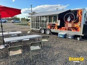 Loaded 2023 8' x 22 Barbecue Kitchen Food Concession Trailer with Enclosed Porch for Sale in Colorado!