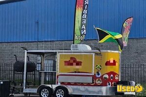 2021 7' x 19' Barbecue Food Concession Trailer with Porch for Sale in Florida!