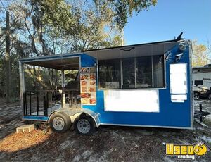 2024 Barbecue Kitchen Food Concession Vending Trailer with Porch and Smoker for Sale in Florida!