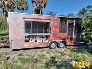 2012 - 8' x 20' Barbecue Food Concession Trailer with Porch for Sale in Florida!