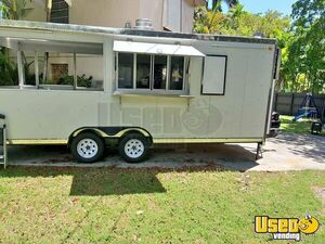 20' Barbecue Grill Food Concession Trailer with Porch and Pro-Fire Suppression for Sale in Florida!