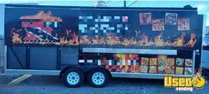 2021 8' x 20' Barbecue Kitchen Concession Trailer with 4' Enclosed Porch for Sale in Florida!