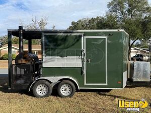 2019 21' Freedom Barbecue Kitchen Food Concession Vending Trailer with Porch and Smoker for Sale in Florida!