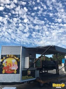 Ready to Grill Barbecue Concession Trailer with Porch / Used BBQ Trailer for Sale in Florida!