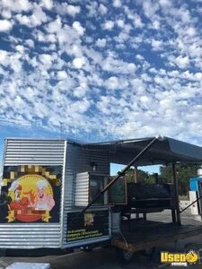 Ready to Grill Barbecue Concession Trailer with Porch / Used BBQ Trailer for Sale in Florida!