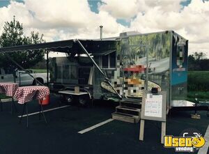 LOADED Turnkey 2014 Custom BBQ Concession Trailer w/ Porch & Ole Hickory Pit Rotisserie Smoker for Sale in Florida!