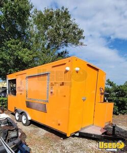 2021 8' x 18' Commercial Barbecue Kitchen Food Concession Trailer with Porch for Sale in Florida!