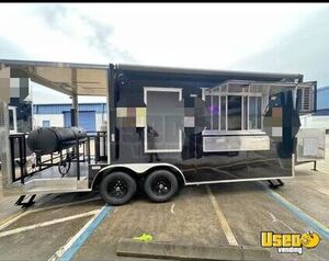 Turnkey 2023 8' x 24' Barbecue Kitchen Concession Trailer with Bathroom + Porch for Sale in Florida!