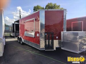 NEW 2024- 8.5' x 16' Empty Food Concession Trailer with 6' Porch for Sale in Florida!