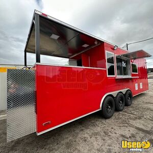 NEW - 2023 8.5' x 26' Barbecue Food Concession Trailer with 8' Porch for Sale in Florida!