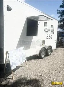 2022 - Interstate 7.5' x 16' Barbecue Concession Trailer with Smoker for Sale in Florida!