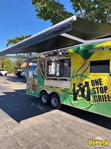 2022 8.5' x 16' Barbecue Food Concession Trailer with Fire Suppression & Porch for Sale in Georgia!