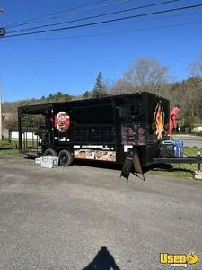 Versatile - 2023 8' x 24' Barbecue Food Concession Trailer with Porch for Sale in Georgia!