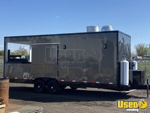 2021 - 8.5' x 22' Full Kitchen or BBQ Food Concession Trailer with Open Porch for Sale in Idaho!