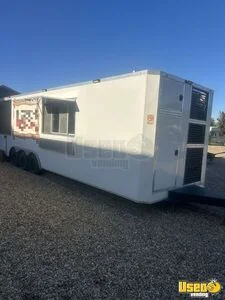 2024 34' Barbecue Kitchen Food Concession Vending Trailer with 8' Porch and Smoker for Sale in Idaho!