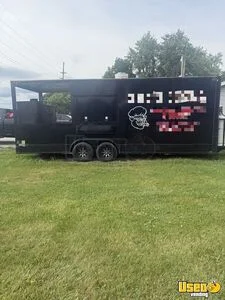 Well Equipped - 2024  8.5' x 17' Barbecue Food Concession Trailer with 7' Porch for Sale in Indiana!