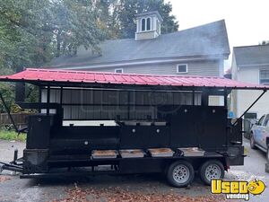 2021 5' x 20' BBQ Smoker Trailer with 3 Cooking Chambers and Fryolator for Sale in Massachusetts!