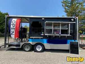 2015 - 8.5' x 12' Freedom Barbecue Kitchen Food Concession Trailer w/ Porch & Pro-Fire Suppression for Sale in Michigan!