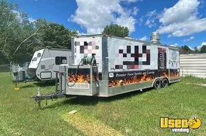 Like New - Freedom  Barbecue Food Concession Trailer with Enclosed Porch for Sale in Minnesota!
