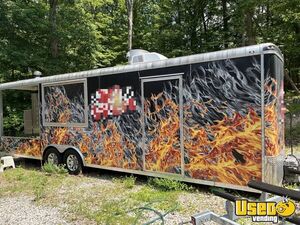 2014 28' Barbecue Food Concession Trailer with Porch and Bathroom for Sale in Missouri!