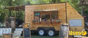 Custom Built Cedar Cabin BBQ Concession Trailer w/ Patio Porch Mobile Food Unit for Sale in Missouri!