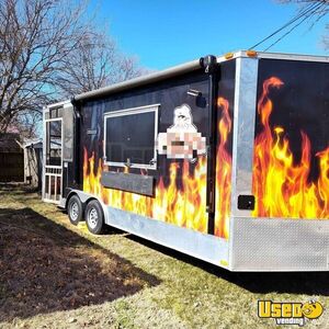 2014 Barbecue Food Concession Trailer with Porch | Mobile Food Unit for Sale in Missouri!