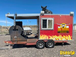 2002 Barbecue Food Trailer with Porch | Food Concession Trailer for Sale in Montana!
