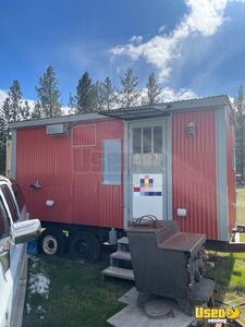 Barbecue Concession Vending Trailer with Smoker on a Single Axle Trailer for Sale in Montana!