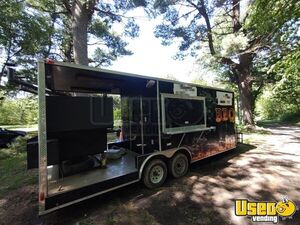 2017 - 8' x 20' Barbecue Concession Trailer with Open Porch and Smoker for Sale in Nebraska!