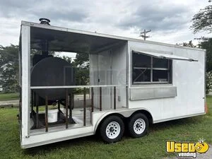 2018 12' Barbecue Food Concession Trailer with Fire Suppression System & Porch for Sale in New York!
