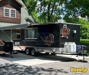 2021 23' Barbecue Food Concession Trailer with Fire Suppression & Porch for Sale in New York!
