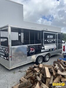 2020 Cargo 7' x 22' Barbecue Concession Trailer w/ Porch and Reverse Flow Smoker for Sale in North Carolina!