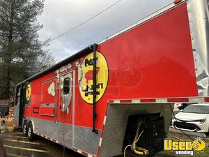 2016 8.5' x 38' Freedom Barbecue Food Trailer with Porch | Concession Trailer for Sale in North Carolina!