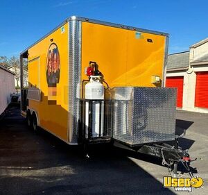 Custom Build 2023 - 8.5' x 14' Barbecue Concession Trailer with 6' Porch for Sale in North Carolina!