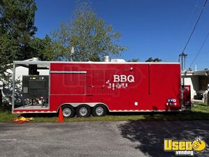 2016 8.5' x 30' Barbecue Food Trailer with Porch and Bathroom for Sale in North Carolina!
