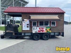 Head-Turning 2005 Custom Barbecue Food Concession Trailer with Porch for Sale in Ohio!